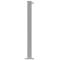 Stainless steel post | 70 x 70 mm | stationary, to be fixed by plugswith base plate 150 x 150 mm | without lock | with 1 eyelet